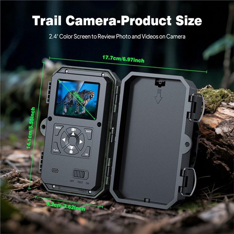 Trail Camera Infrared - Câmera de Caça para Trilhas Externas