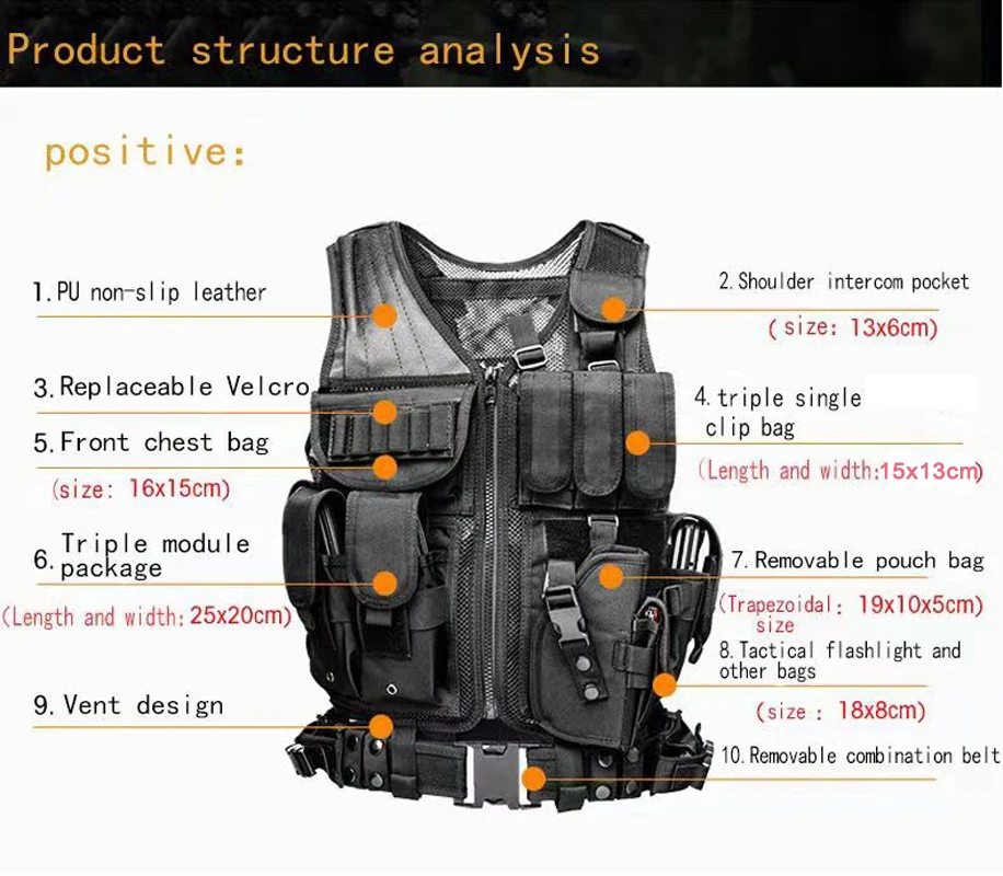 Molle ajustável colete tático  - Hunting Outdoor Game avaliação e preço