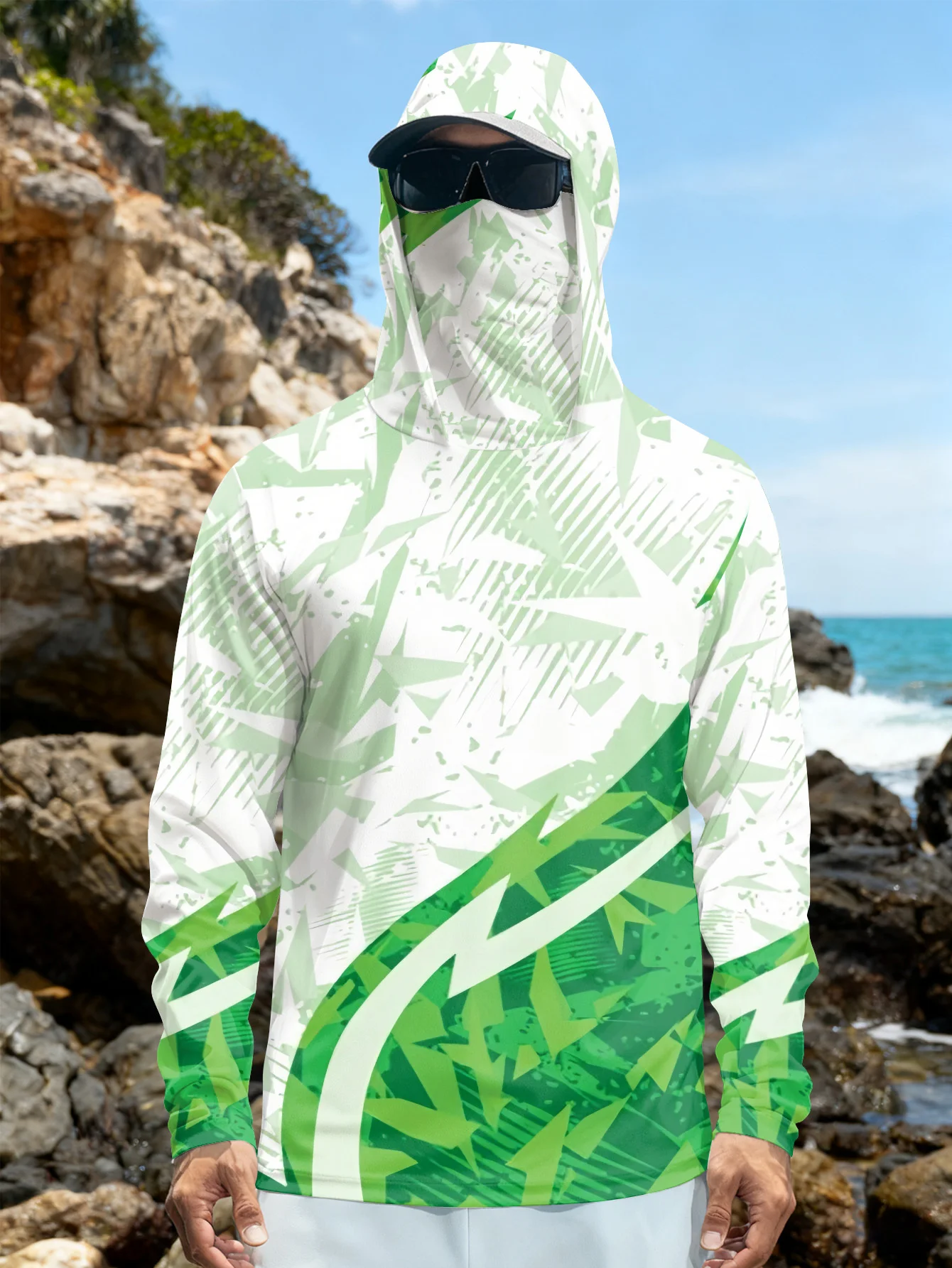 Camisa de pesca masculina com  - Outdoor Hunting Prints avaliação e preço